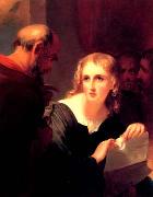 Thomas Sully Portia and Shylock oil painting